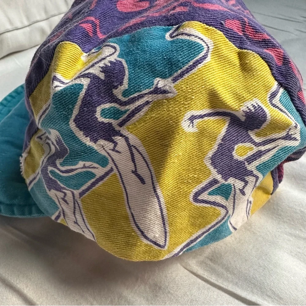 VTG 1991 Wendy’s Summer Fun YOUTH Painter Cap Hat 90s Neon Kids - AS IS